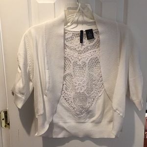 White crop sweater